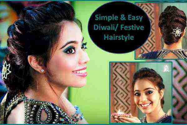 Hairstyle for Diwali Party