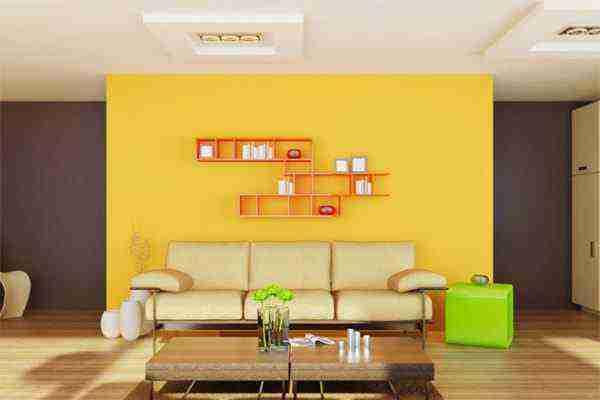 yellow wall at home