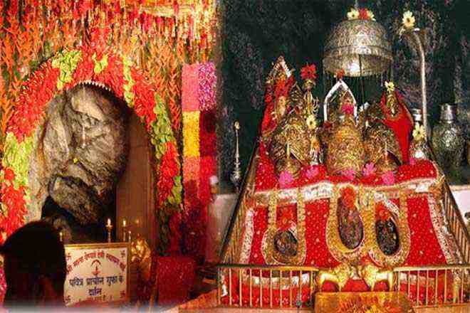 Lucky people visit the ancient cave of Vaishno Devi