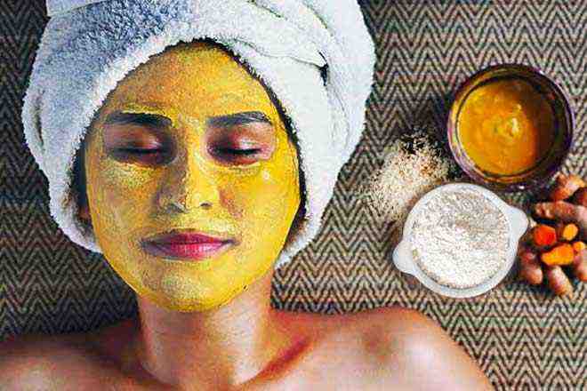 Home Remedies Remove pimples and tanning with turmeric rice face pack