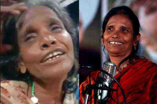 ranu mondal Duplicate lady sing teri meri kahani song on social media video viral