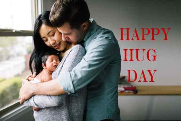Valentine’s day 2020 hug day celebration with love friend and family