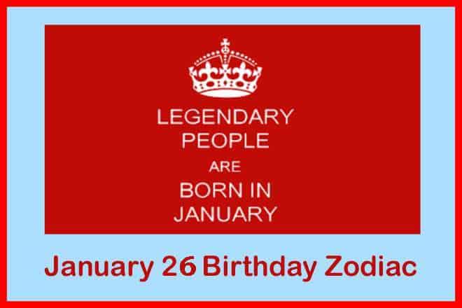 January 26 Zodiac-Sign