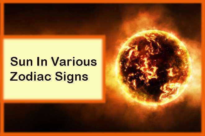 Sun In Various Zodiac Signs, Sun In Different Signs, Sun Sign Astrology, Sun Vedic Astrology