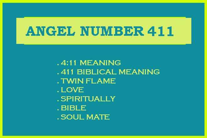 Angel Number 411