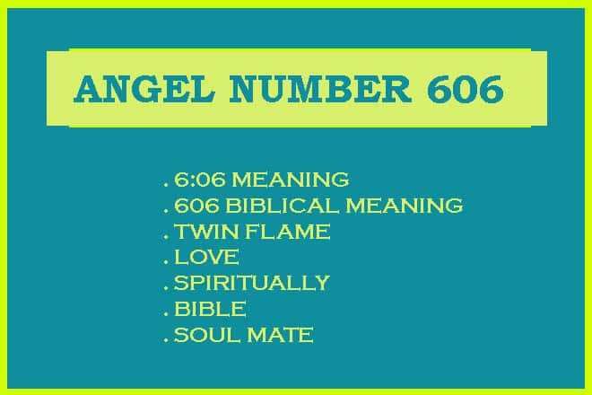 Angel Number 606