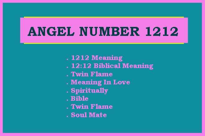 Angel Number 1212