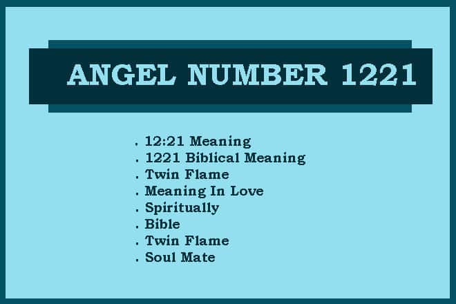 Angel Number 1221