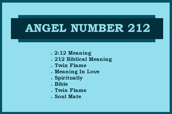 Angel Number 212