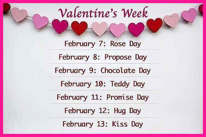 Valentine Week List In Hindi