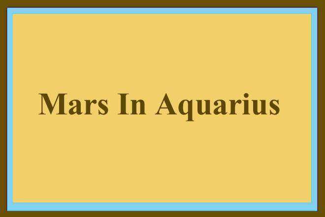 Mars In Aquarius