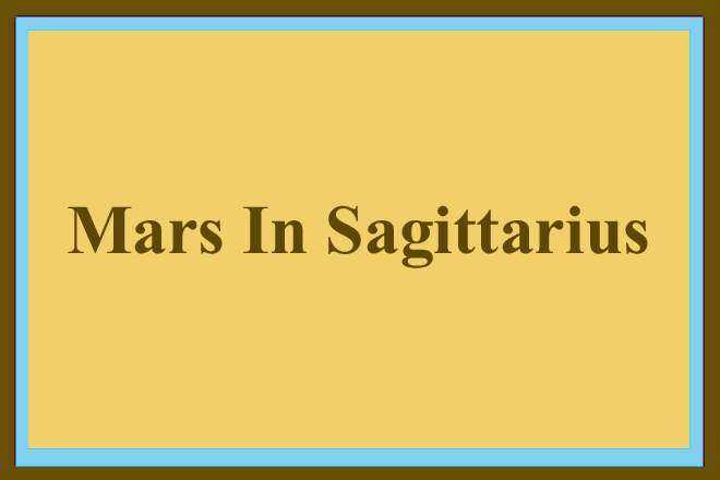 Mars In Sagittarius
